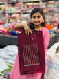 Plain Space Designer Sarees