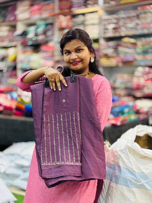 Plain Space Designer Sarees