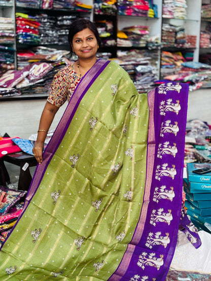 Uppada Green Apple Saree