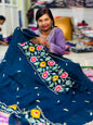 Space Cutwork Embroidery Saree