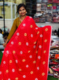 Bandini Chiffon Azrak Sarees Red