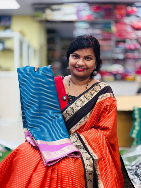 Semi Mysore Crepe Sarees
