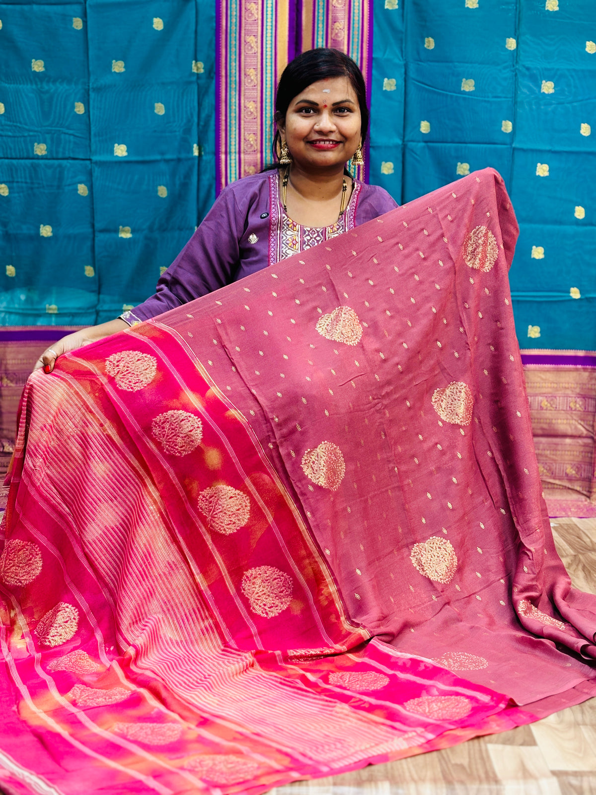 Azrak Multi Chiffon Sarees