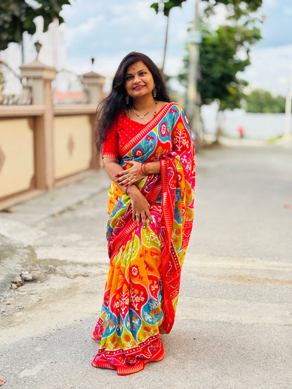 Sreeleela Pochampally Georgette Saree