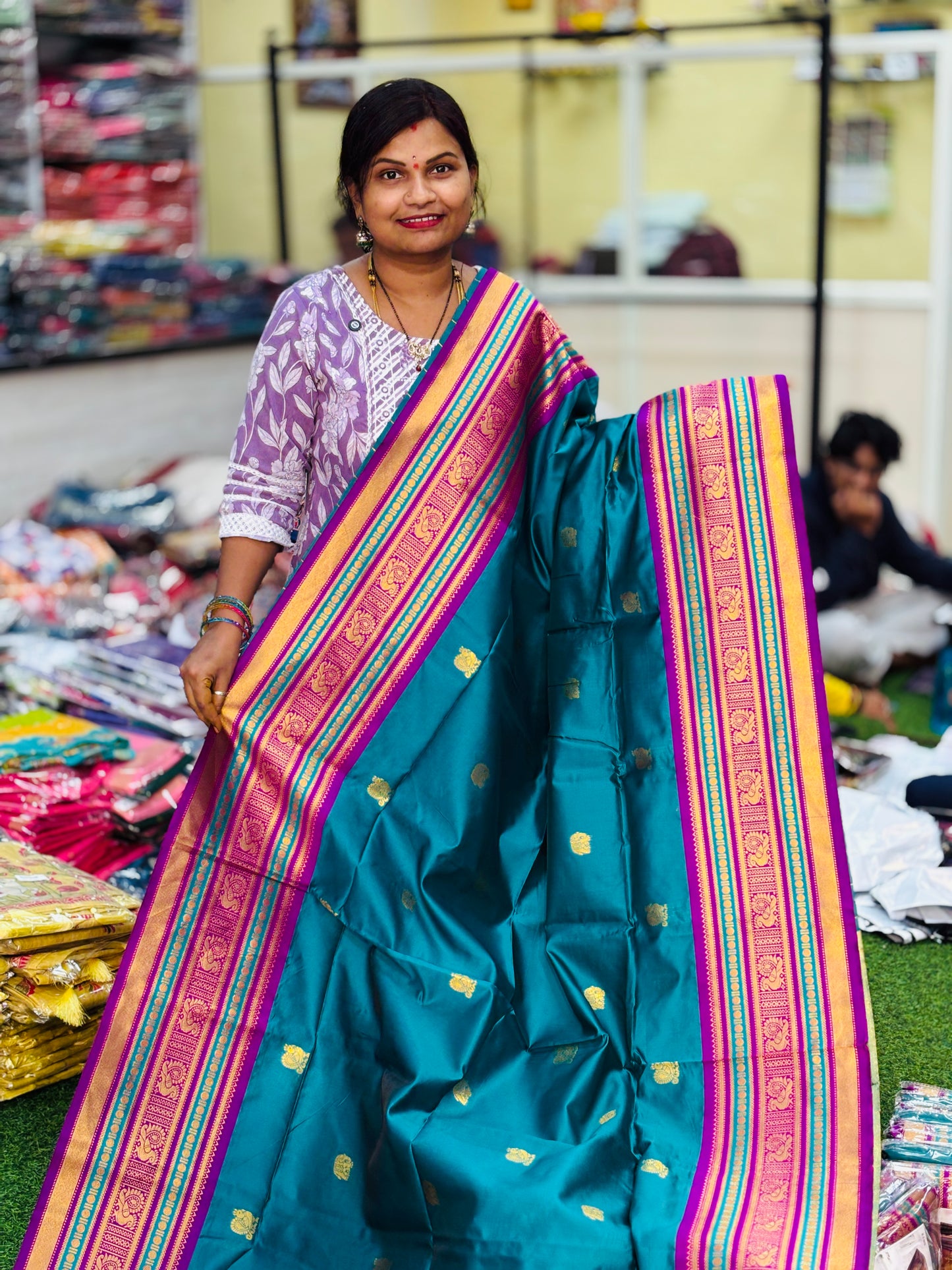Semi Kanchi Gadwal Sarees
