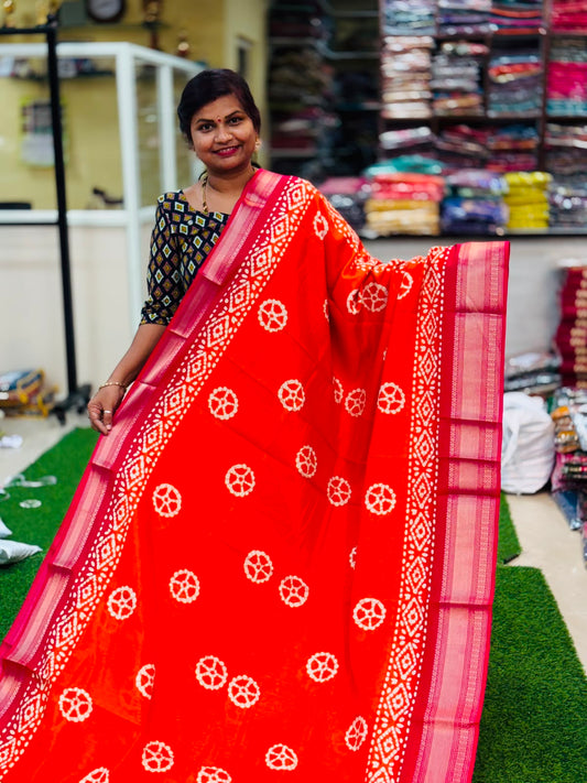 Premium Bagru Kanchi Silk Sarees