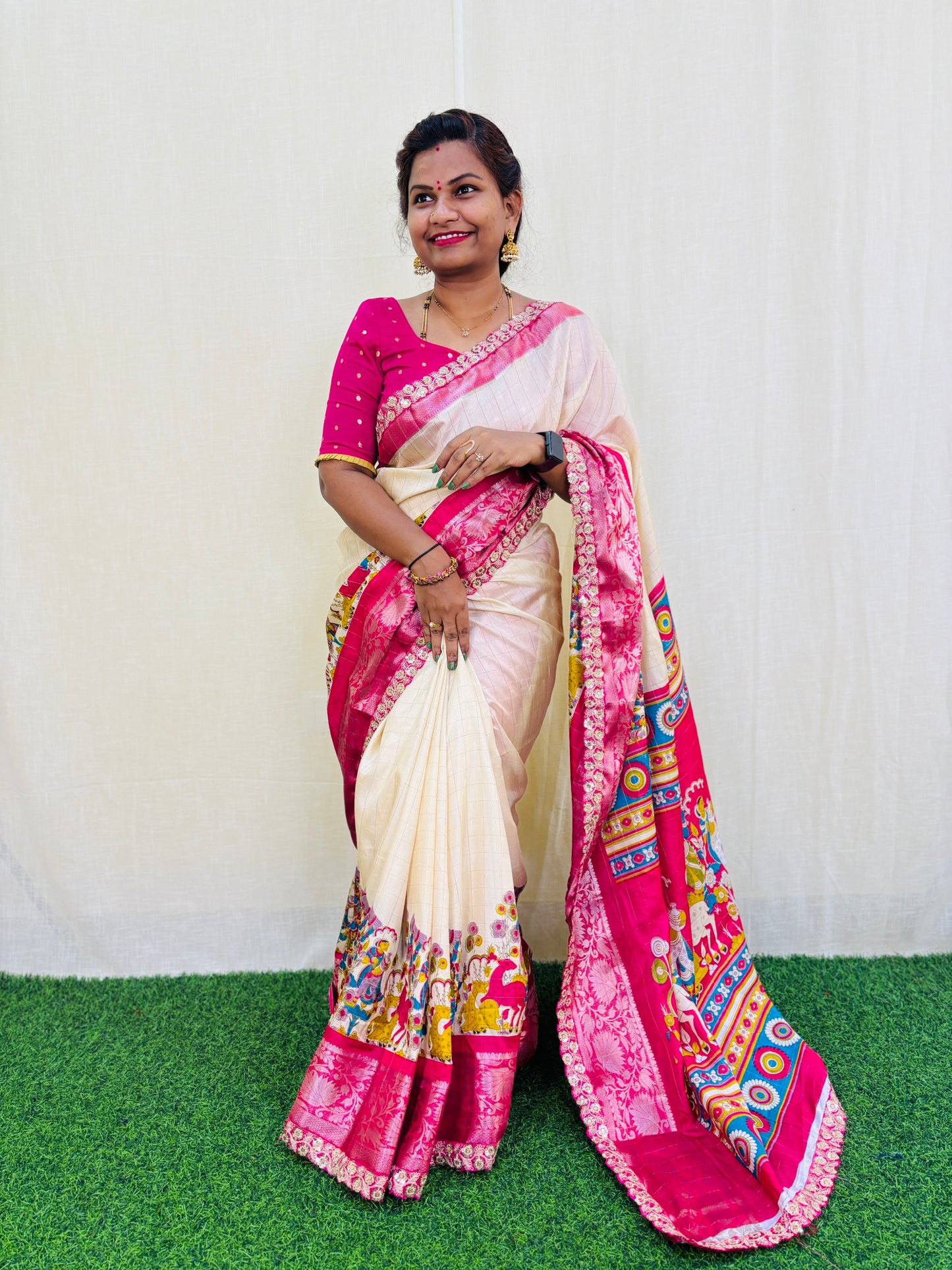 Mangalagiri Sacloop Borders Saree