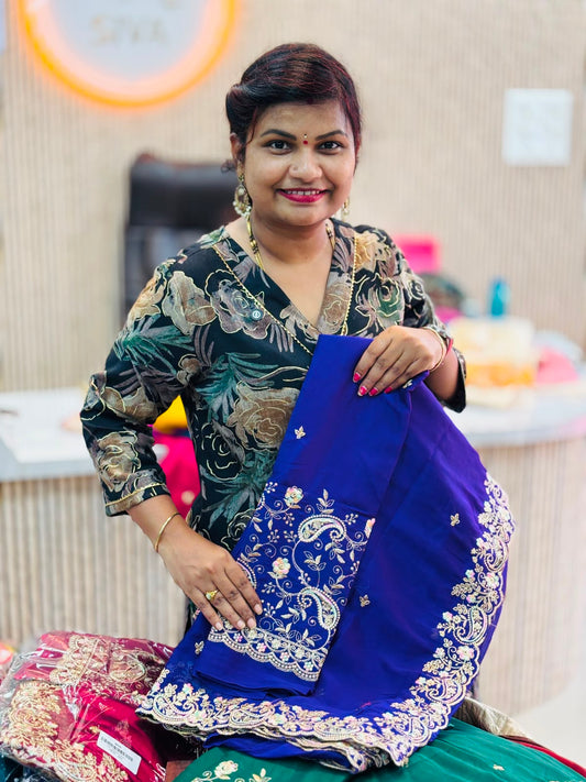 Designer embroidery sarees