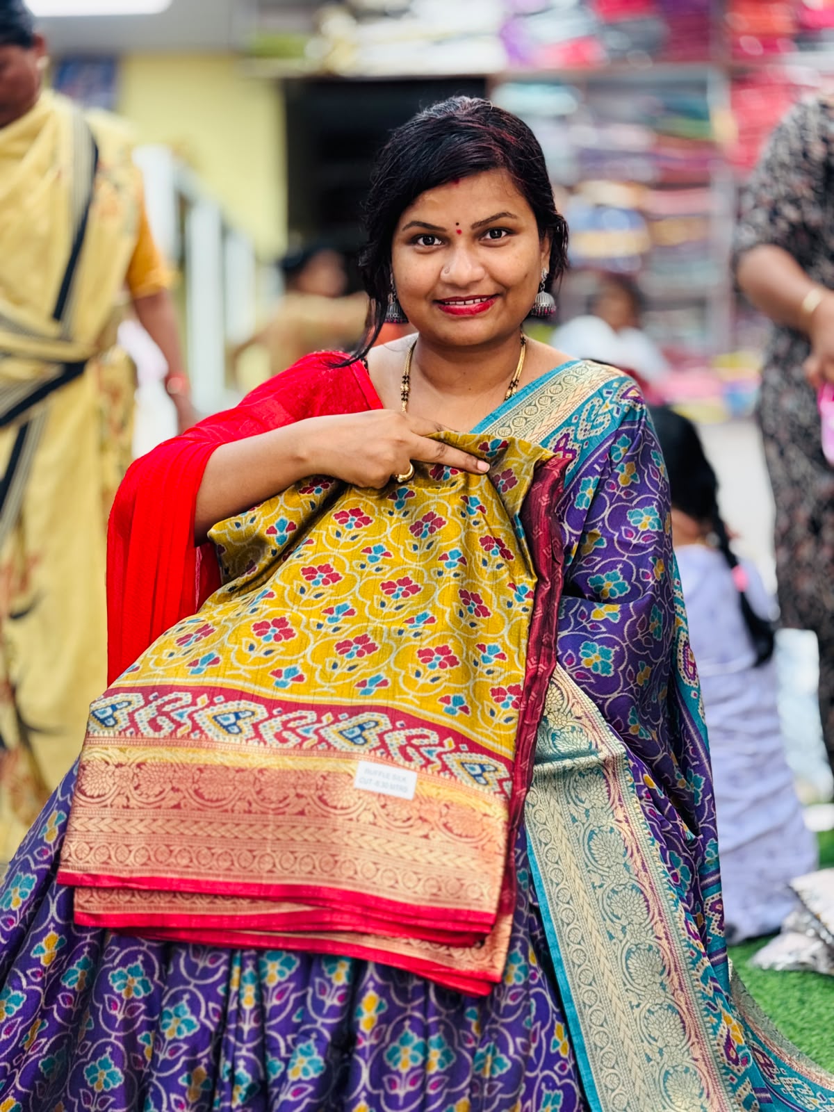 Pochampally Soft silk sarees with Kanchi Border