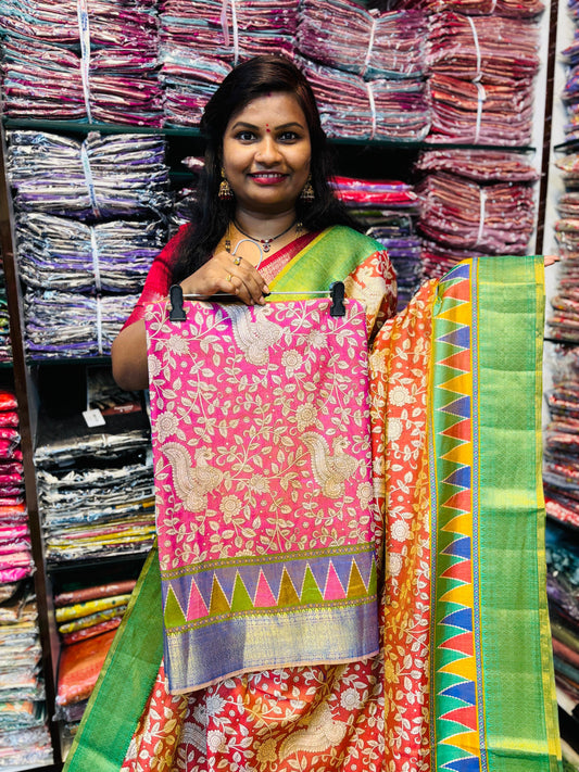 Pochampally kalamkari Sarees