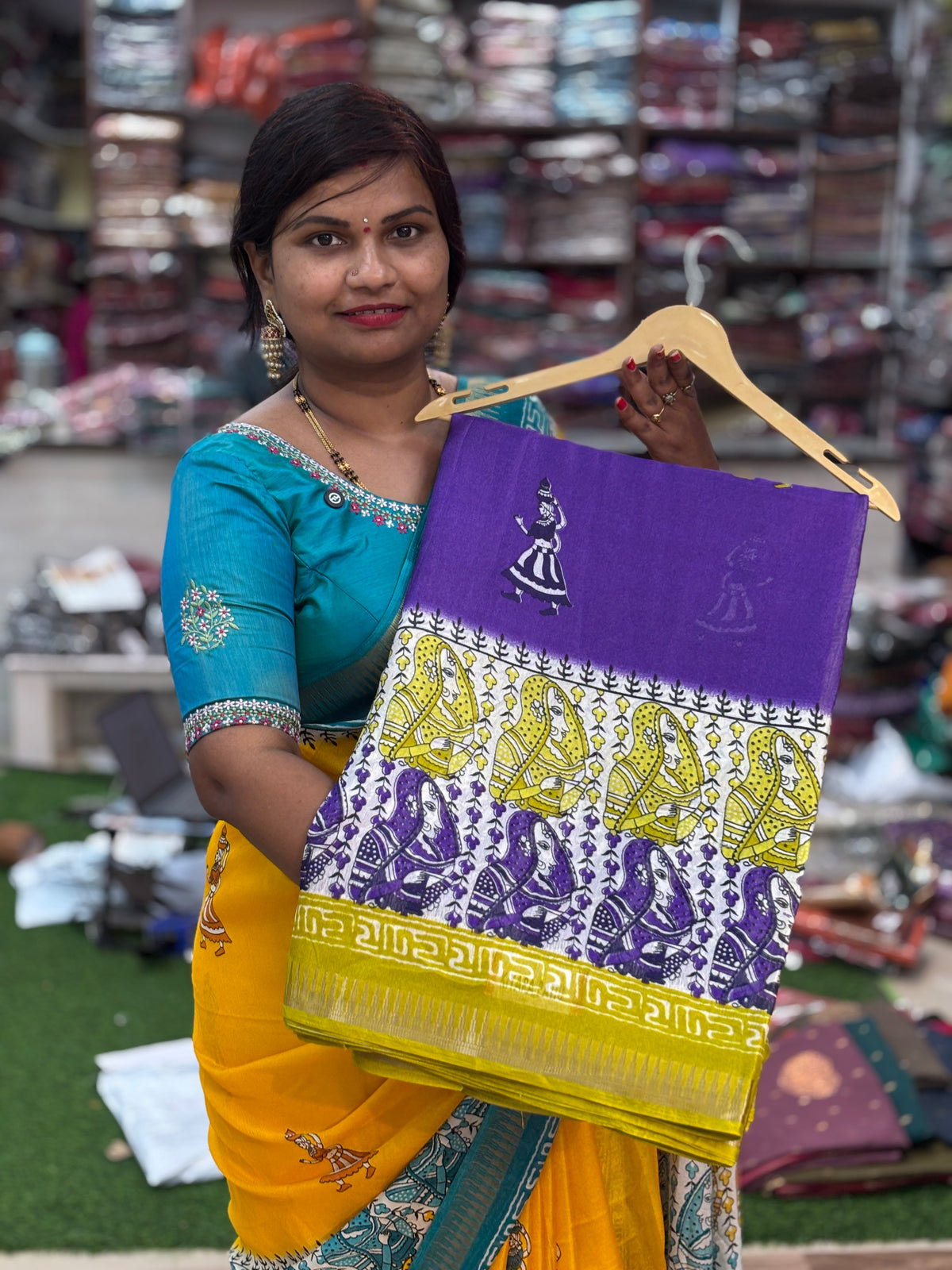 Madhubani Mashmellow Saree