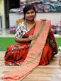 Chiffon Azrak foil print sarees