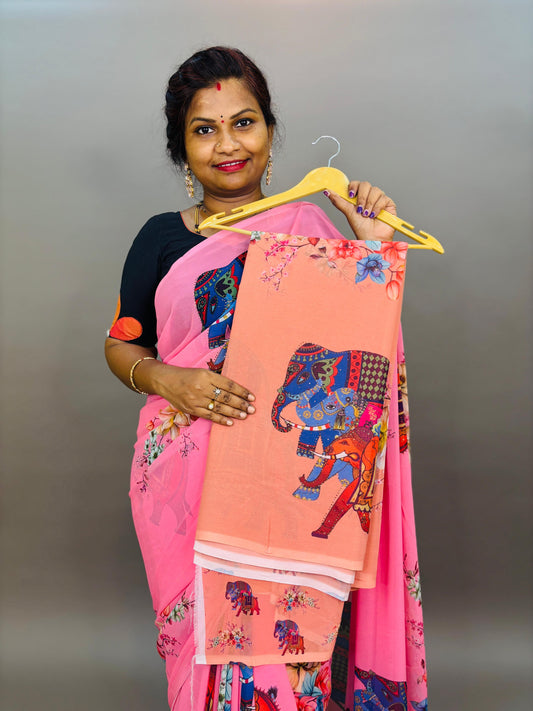 Maharaja theme Georgette
