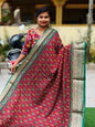 Pochampally Soft silk sarees with Kanchi Border