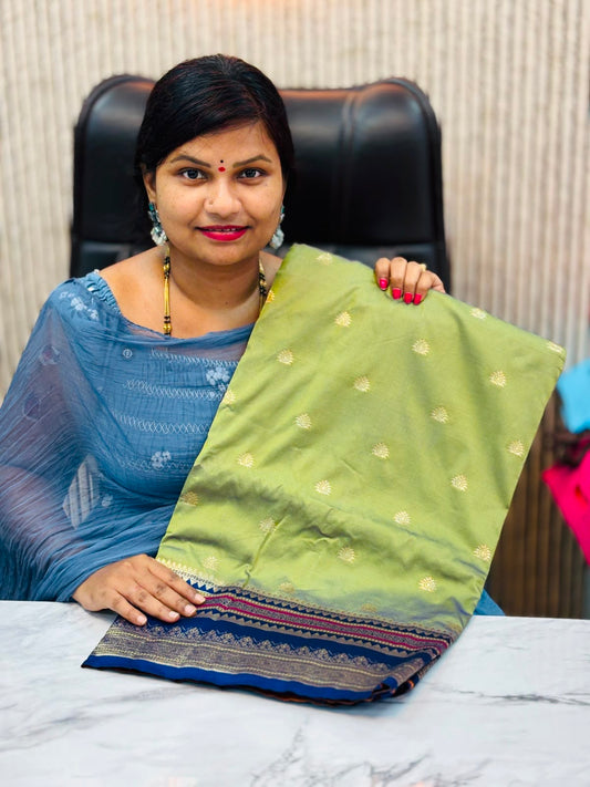 Semi Kanchi Patola sarees  Contrast borders