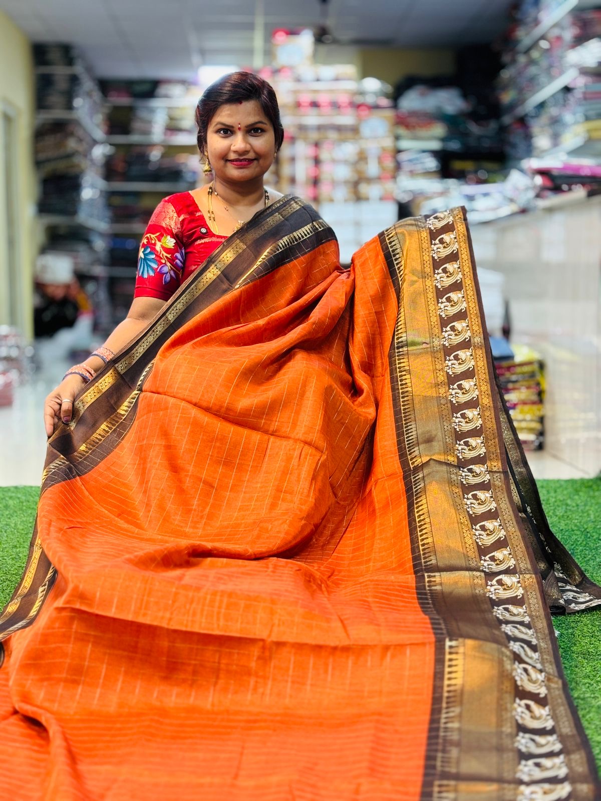 Kanchi silk Gadwal borders