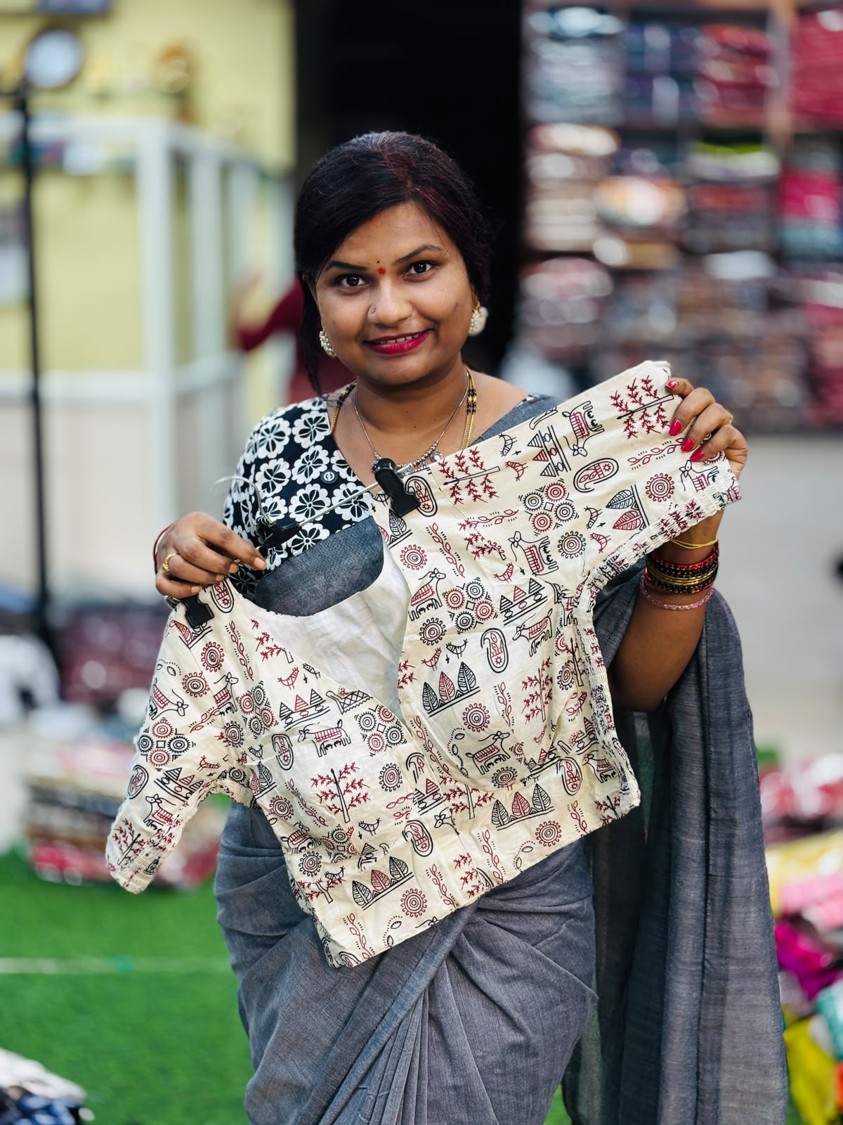 Readymade cotton Kalamkari blouses