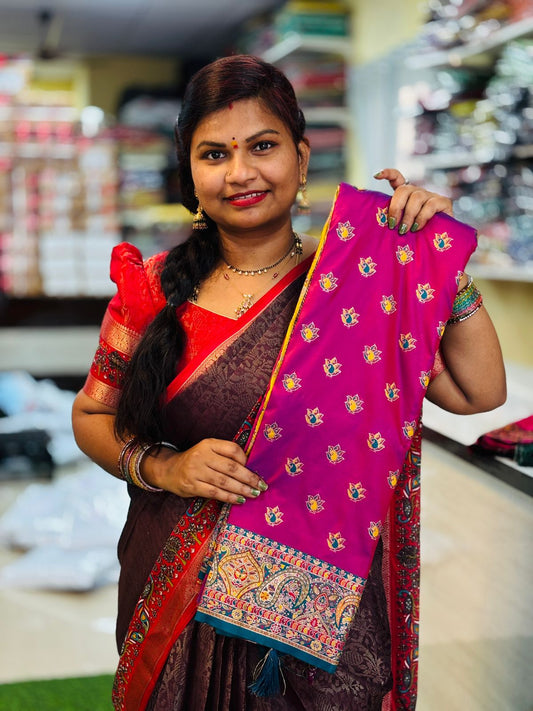 Pashmina Small Border Kanchivaram Saree