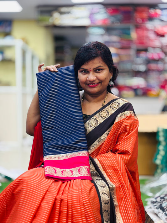 Semi Mysore Crepe Sarees