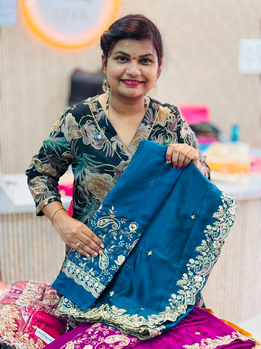 Designer embroidery sarees