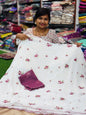 Space cutwork embroidery saree