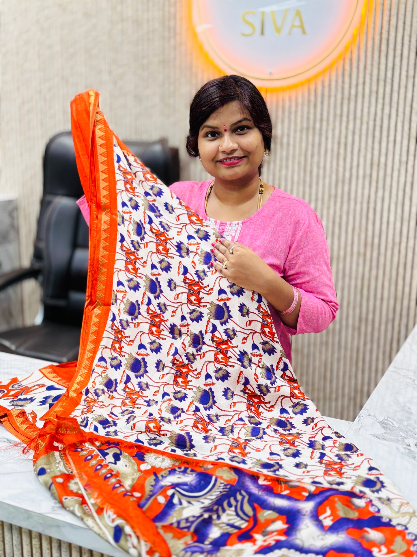 Pichwai Mashmellow Mangalagiri sarees
