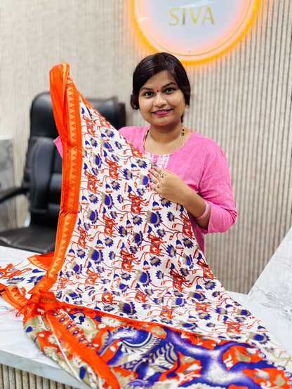 Pichwai Mashmellow Mangalagiri sarees