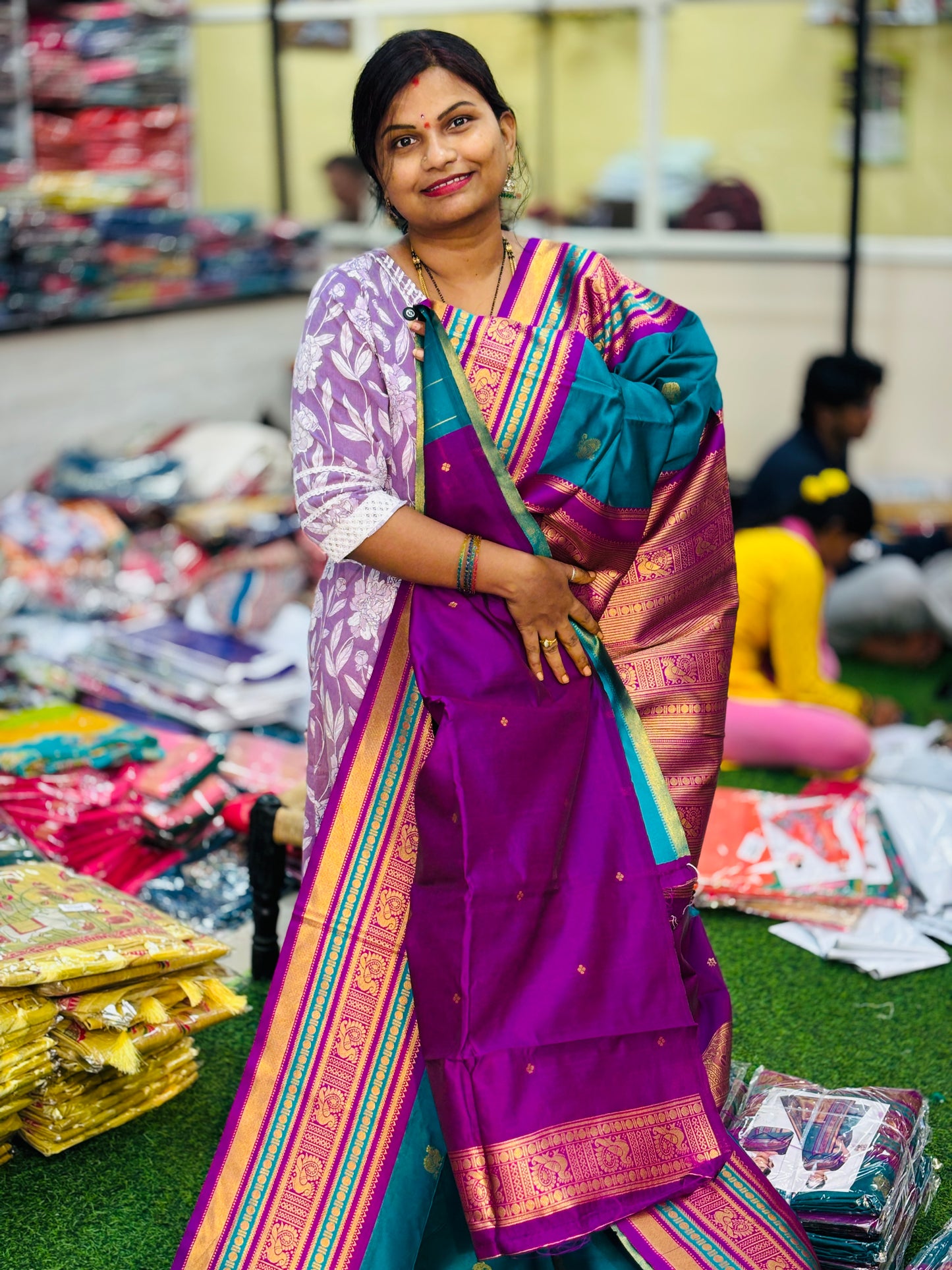 Semi Kanchi Gadwal Sarees