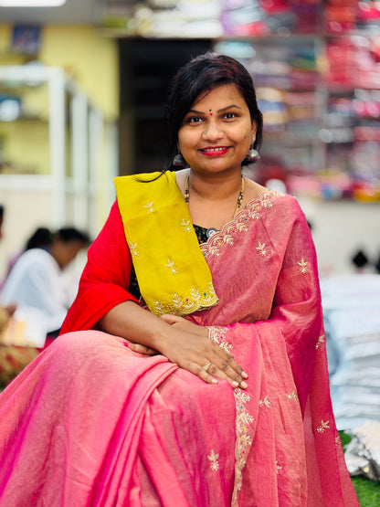 Space Embroidery Cutwork Sarees