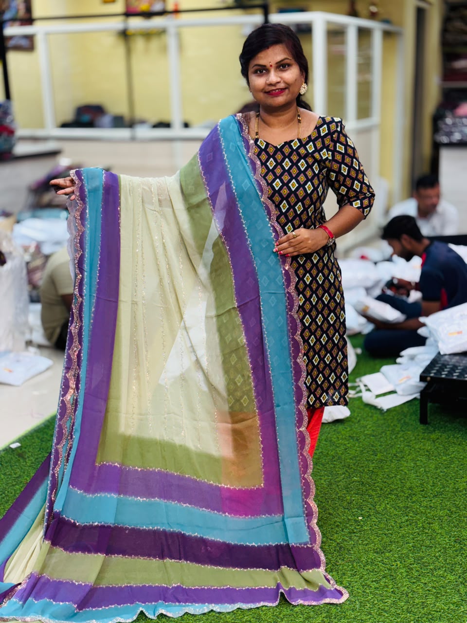 Designer Rainbow sarees