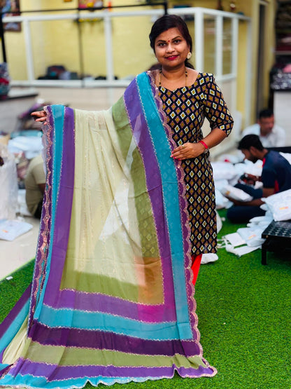 Designer Rainbow sarees