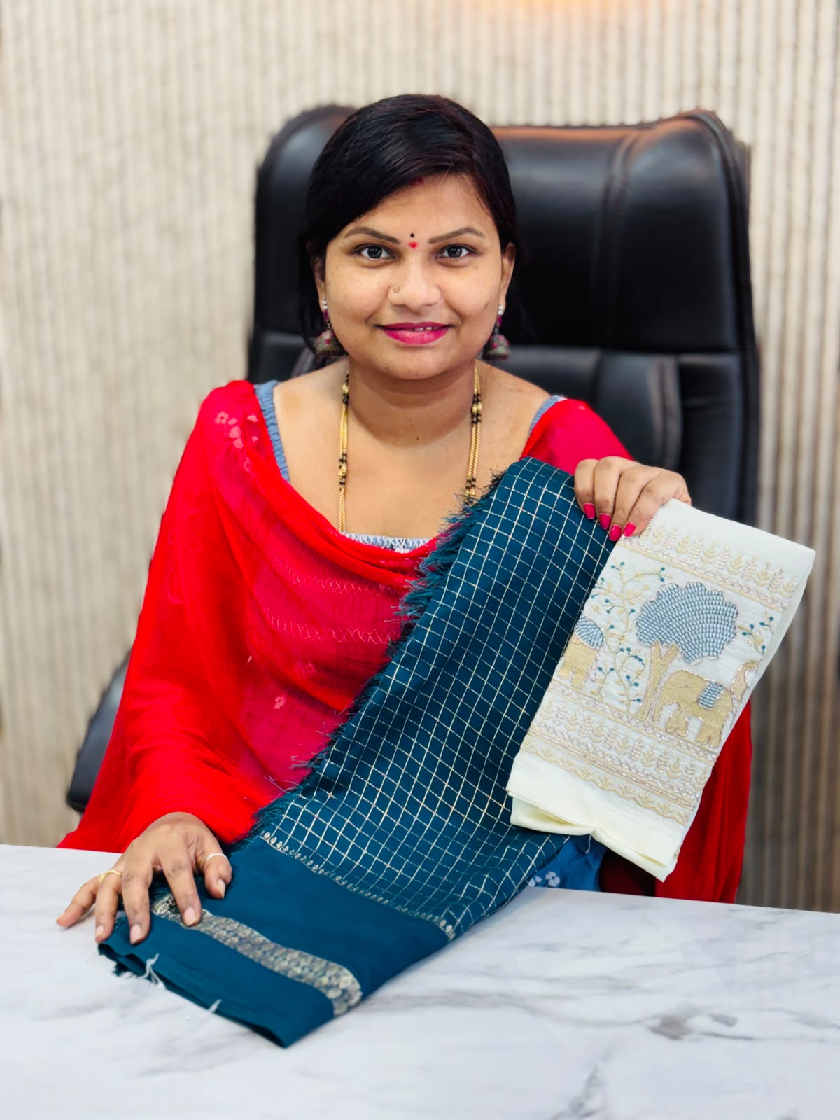 Viscous Foil Desigmer Blouse