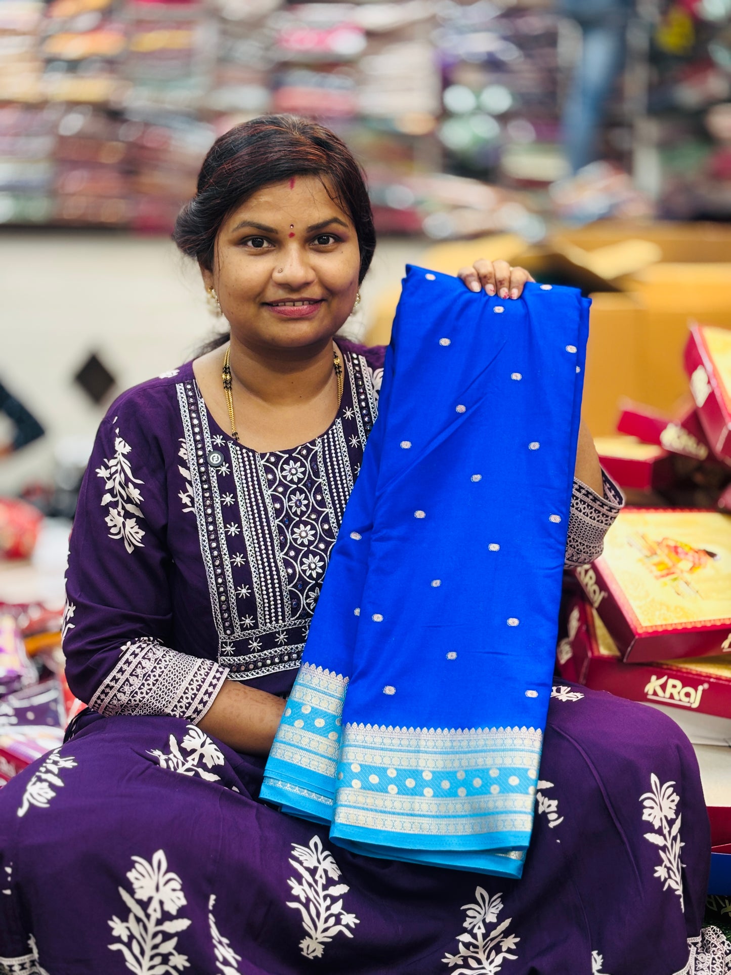 Semi Mysore Crepe Sarees