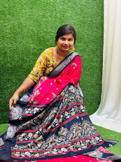 Moonga Kanchi silk