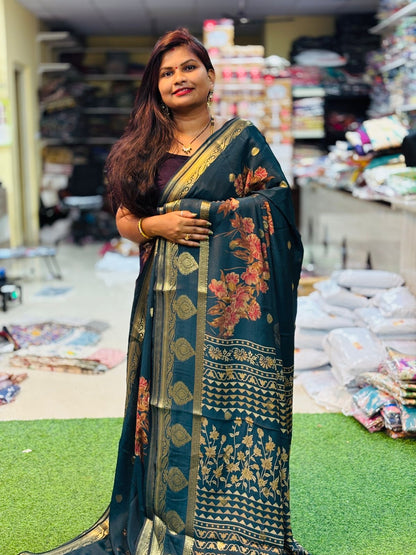 Crepe Silk Sarees ( unstitched )
