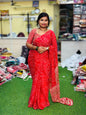 Azrak Chiffon Sarees Red