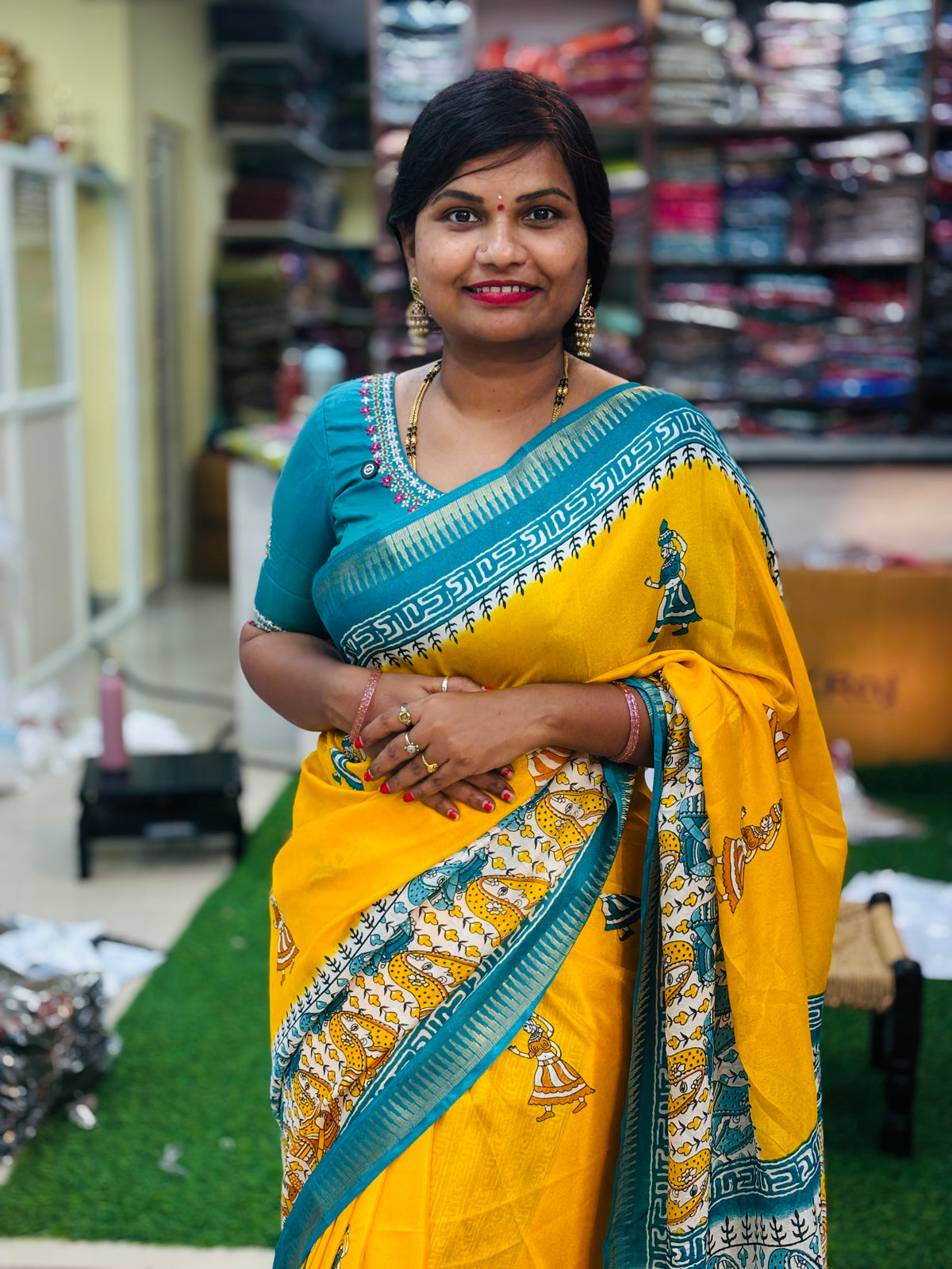 Madhubani Mashmellow Saree