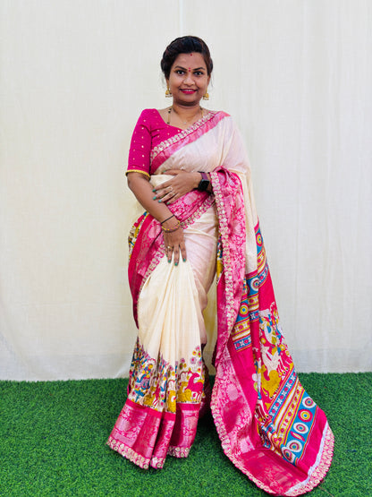 Mangalagiri Sacloop Borders Saree