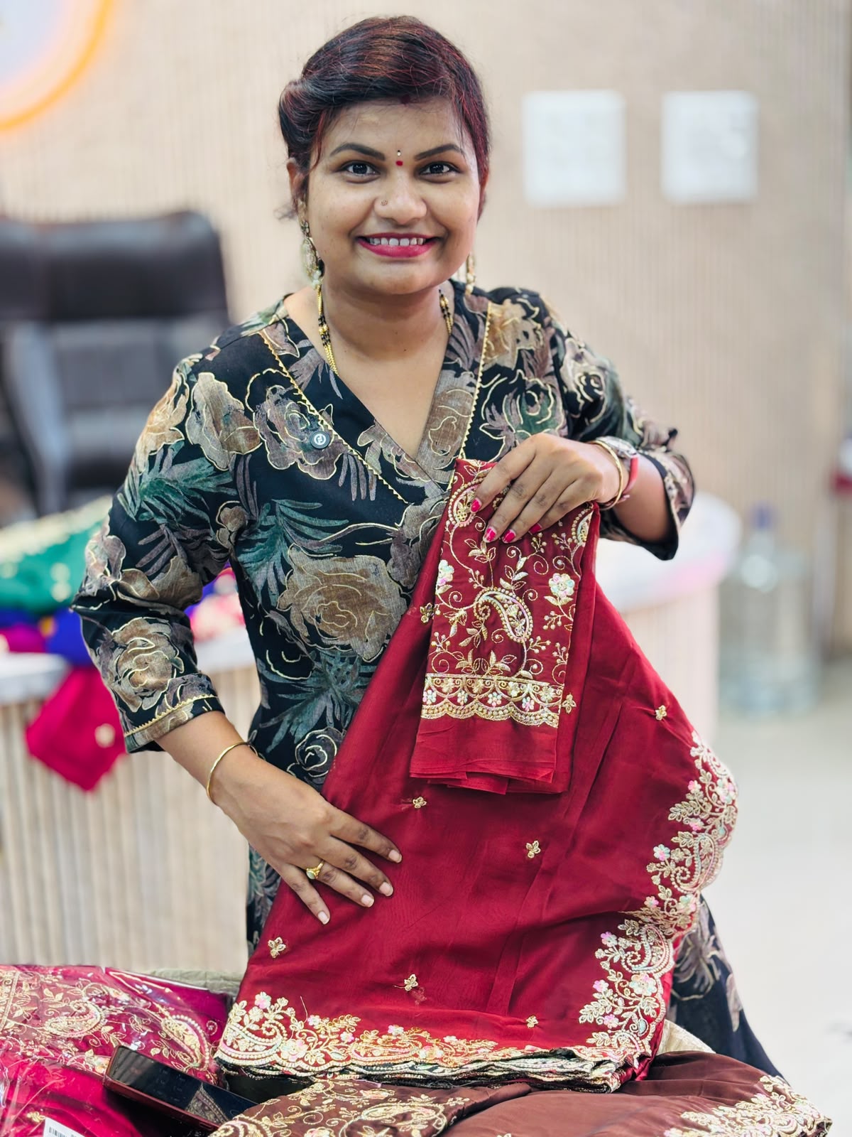 Designer embroidery sarees