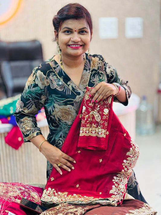 Designer embroidery sarees
