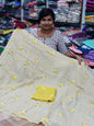 Space cutwork embroidery saree