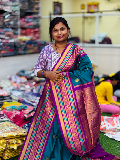 Semi Kanchi Gadwal Sarees