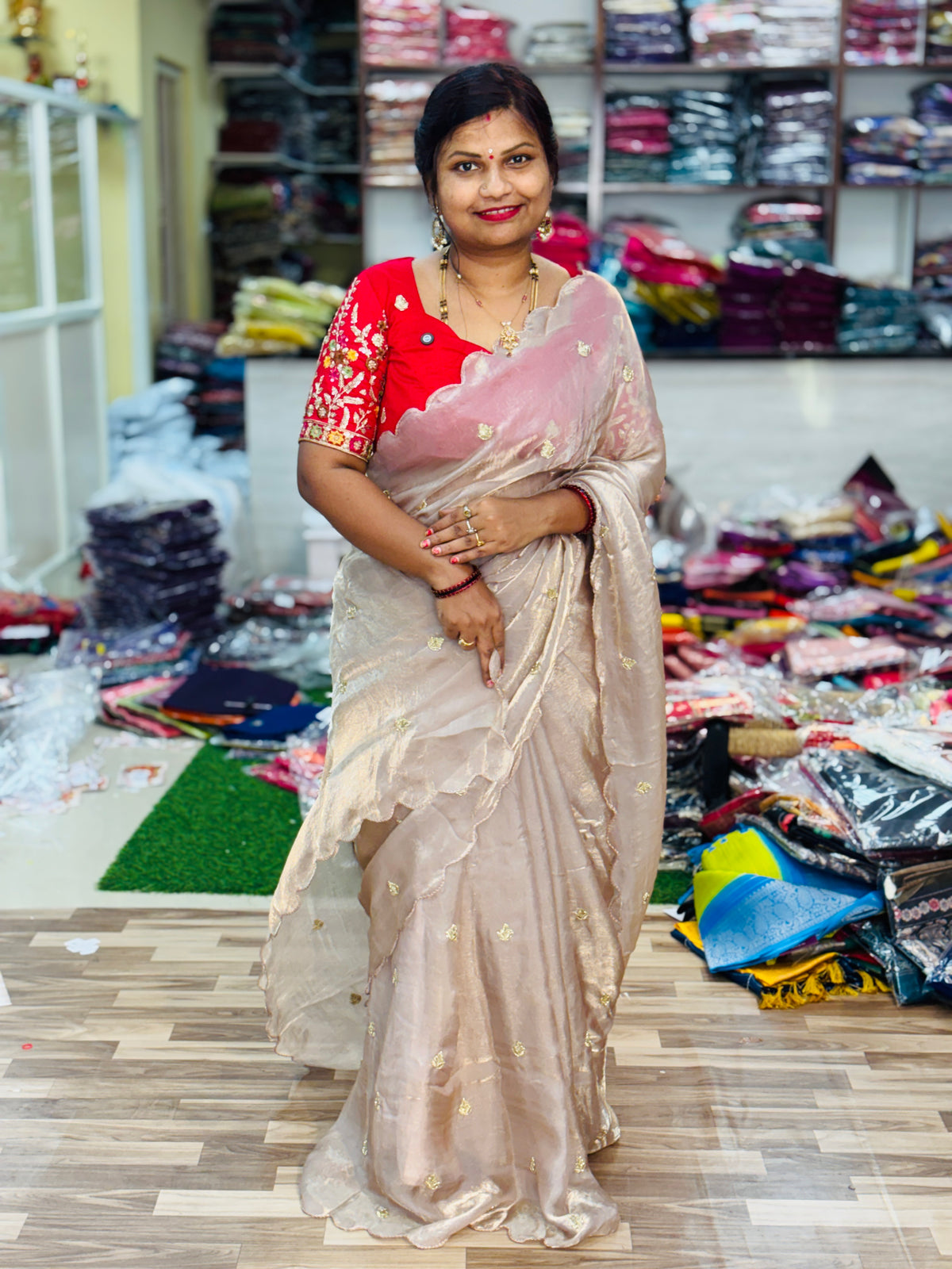 Shimmer georgette