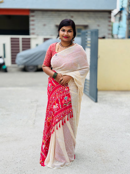 Kalamkari Crepe Azrak Sarees