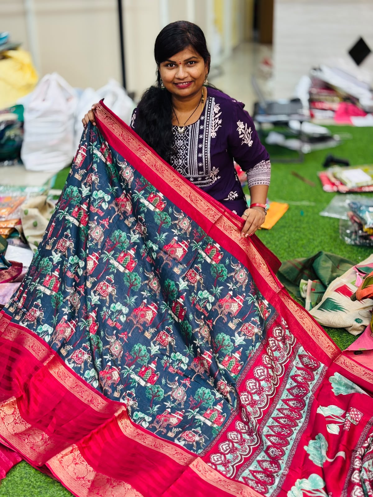 Madhubani Soft Silk Saree