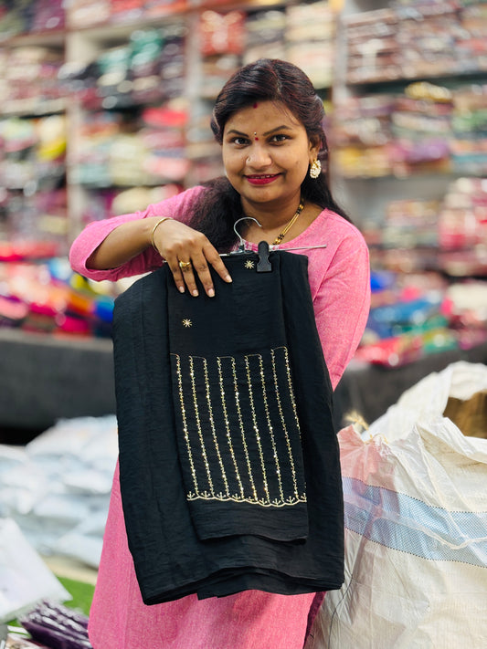 Plain Space Designer Sarees