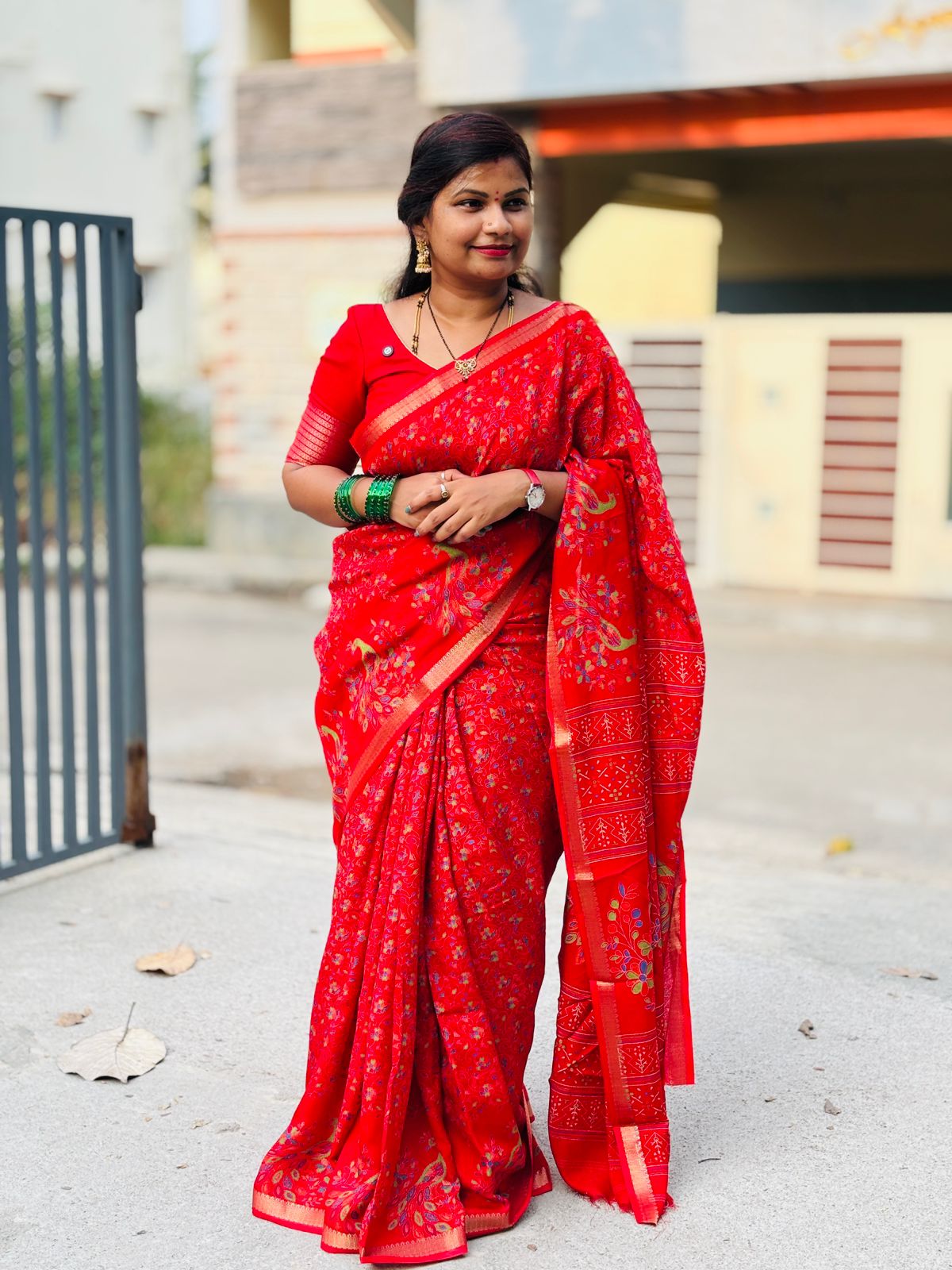 Metallic Georgette Saree