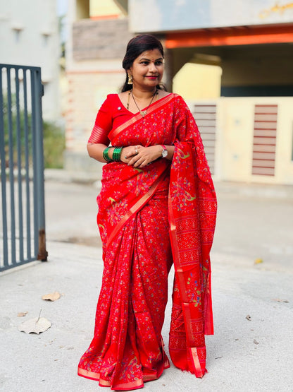 Metallic Georgette Saree