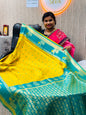 Vintage semi Gadwal 
Peacock borders 
Floweral Embroidery