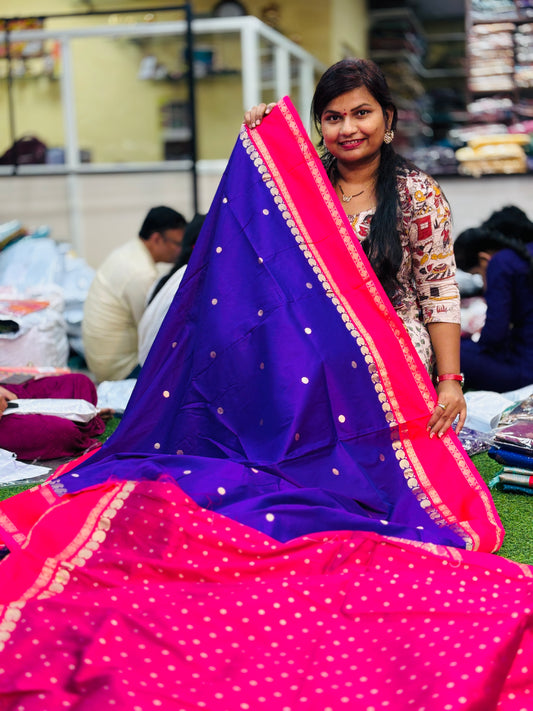 Gadwal Pattu Saree - Purple